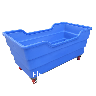 1040x640x1750mm China Manufacturer HDPE Heavy Duty Big Laundry Trolley Voor ziekenhuis Hotel En Plastic Bulk Cage Trolley