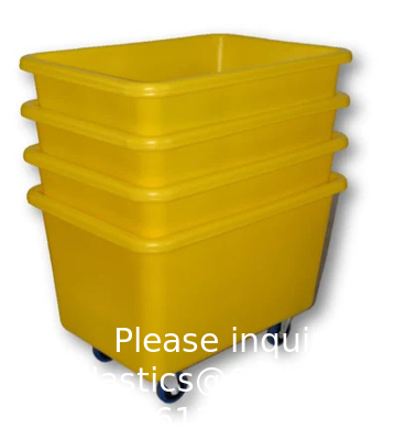 1040x640x1750mm China Manufacturer HDPE Heavy Duty Big Laundry Trolley Voor ziekenhuis Hotel En Plastic Bulk Cage Trolley