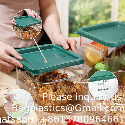 Duurzaam recyclebaar plastic voedselopslagcontainer Rijstopslag Keukenorganisator PC voedselopslagcontainer