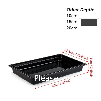 Persoonlijke grootte Commerciële horeca-apparatuur Hotel restaurant benodigdheden Scheren schotel PC Plastic Gastronorm container