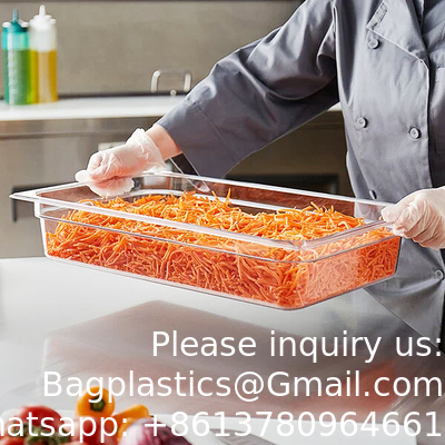 Persoonlijke grootte Commerciële horeca-apparatuur Hotel restaurant benodigdheden Scheren schotel PC Plastic Gastronorm container