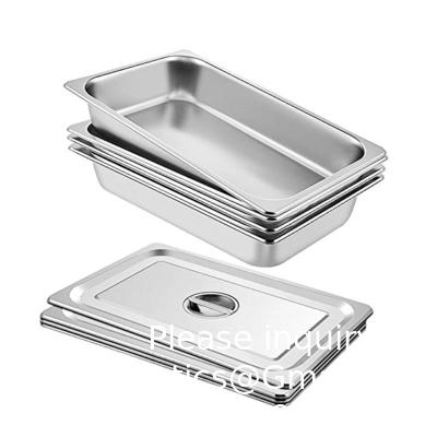 Hoogwaardige roestvrijstalen standaard voedselpan Gastronorm voedselcontainer GN Pan