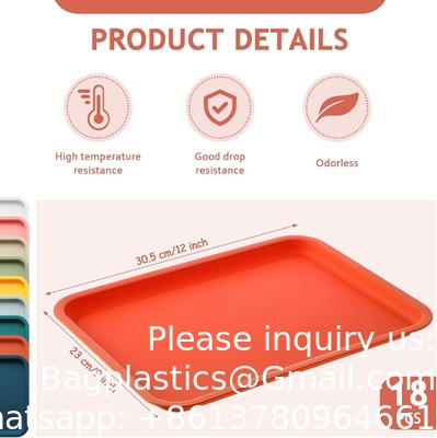 Plastic Fast Food Trays Bulk Restaurant Serving Trays Cafeteria Trays Grill Tray School Lunch Trays Rechthoekig