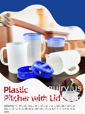 Plastic pot met deksel BPA-vrij milieuvriendelijke karafes mengdrankwaterpot limonade sap drank pot ijs