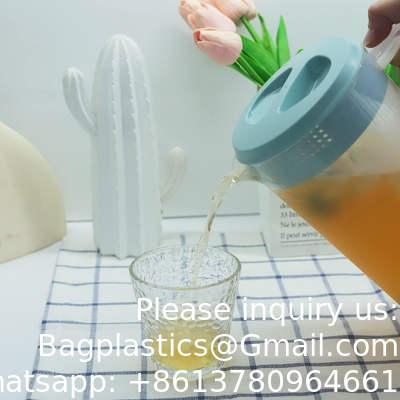 Restaurantbenodigdheden, keukenbenodigdheden, hotelbenodigdheden, waterkarafe met deksel 1.8L waterpot Plastic pitcher