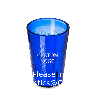 8oz Custom Tumbler Cup Logo Amber Drinkglassen Water Tumbler Plastic Tumbler Drankbeker