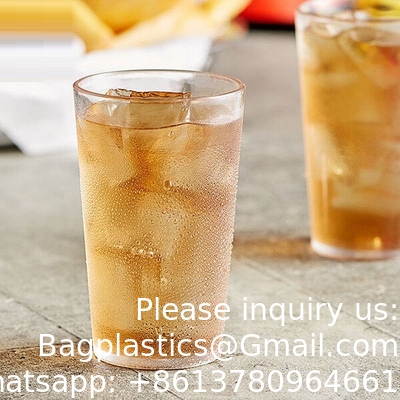 8oz Custom Tumbler Cup Logo Amber Drinkglassen Water Tumbler Plastic Tumbler Drankbeker