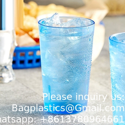 8oz Custom Tumbler Cup Logo Amber Drinkglassen Water Tumbler Plastic Tumbler Drankbeker