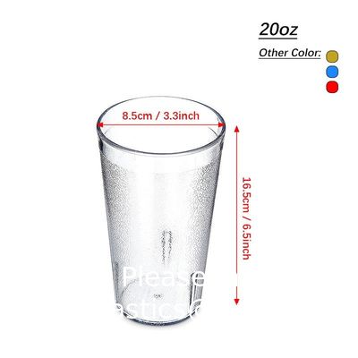 Fabrieksprijs Hoogwaardige Tumbler Cups In Bulk Juice Beverage Glassen Drinken Plastic herbruikbare cups