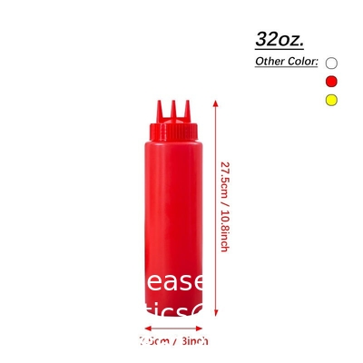 Geurenflessen voor vloeistoffen voor siroop, ketchup, sauzen, dressing, olie, honingflessen