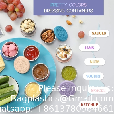 2.5oz Metalen sausbekers Roestvrij staal Dip sausbekers Salad dressing container Kruiden containers Portie Cup