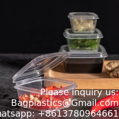 1oz 2oz 3oz 4oz vierkant wegwerp Chili Sauce Cups Neem uit PP Materiaal Duidelijke Plastic Portion Cup Met Hinged Deksel