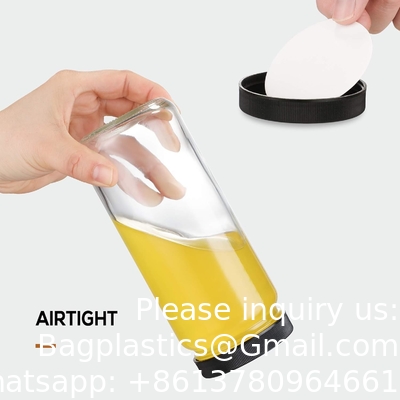 Glas sapflessen met 2 rietjes en 2 deksels w Hole- 16 OZ Reisdrinkpotten, waterbekers met zwarte luchtdichte deksels