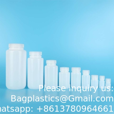 HDPE-plasticflessen met brede mond Lab-monsterflessen Laboratoriale reagensflessen Proefdichtingsflessen