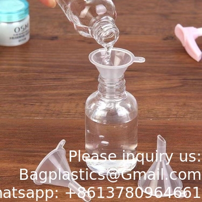 Eenmalig plastic verbruiksmateriaal laboratoriumfunnels Duidelijke kunststoffunnel, transparante PP-kunststof mini-parfume dispensing funnel