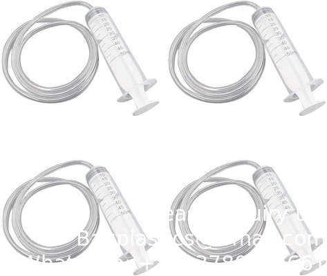 Spuitjes met buizen Plastic spuitjes met buizen voor dispenseren, injecteren, filteren, wetenschappelijke laboratoria (1 meter buis)