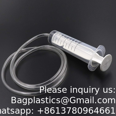 Spuitjes met buizen Plastic spuitjes met buizen voor dispenseren, injecteren, filteren, wetenschappelijke laboratoria (1 meter buis)