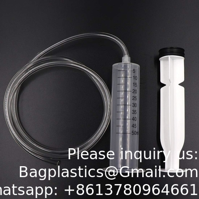 Spuitjes met buizen Plastic spuitjes met buizen voor dispenseren, injecteren, filteren, wetenschappelijke laboratoria (1 meter buis)