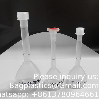 100 ml Plastic Laboratory Volumetric Measuring Flasks met Snap Caps Measuring Flask Hittebestendige voor laboratorium