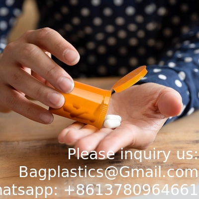 Duidelijke pillenfles Plastic medicijnfles Leeg reagensfles Chemische containers met dop voor vloeibare vaste poeder