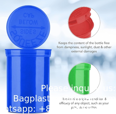 Duidelijke pillenfles Plastic medicijnfles Leeg reagensfles Chemische containers met dop voor vloeibare vaste poeder