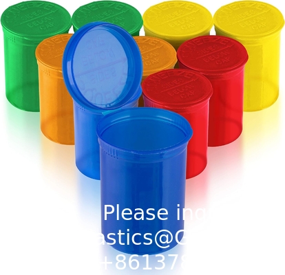 Duidelijke pillenfles Plastic medicijnfles Leeg reagensfles Chemische containers met dop voor vloeibare vaste poeder