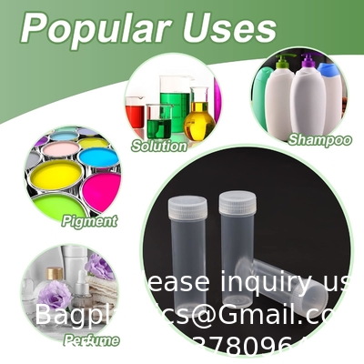Plastic flacons met deksels Proefflessen Flacon Plastic flacons met deksels Plastic flacons voor kleine artikelen