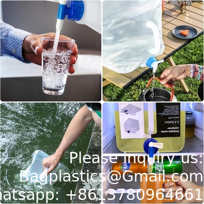 Watercontainer 2,6-gallon BPA-vrij, wateropslagcontainers voor noodgevallen met spigot, opvouwbare draagbare opslagpot