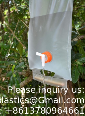 Opvouwbaar wateropslagvat - draagbare container van 1,9 liter met spigot, waterzak voor camping voor wandelen in de buitenlucht