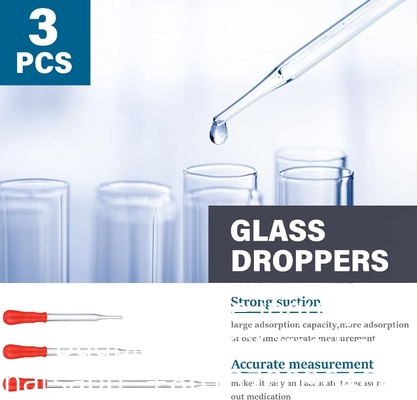 Laboratoriumglaswerk omvat 4 geslaagde cilindersets, 4 glazen bekersets, 3 glazen druppelsets, 4 roerstokken, 5 meetbekers