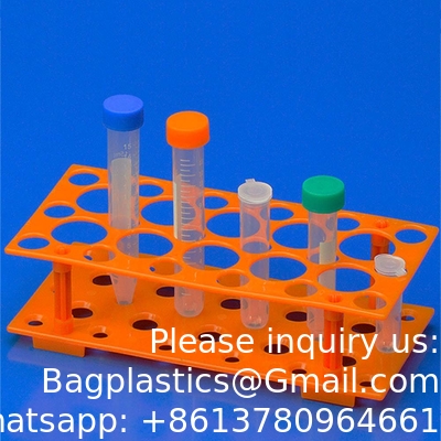 Proefbuisrek, centrifuge-buishouder (2 verpakkingen - blauw en oranje) voor 10 ml, 15 ml, 50 ml, afneembare plastic stand