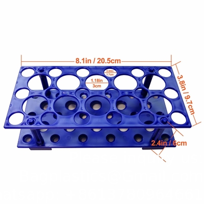 Proefbuisrek, centrifuge-buishouder (2 verpakkingen - blauw en oranje) voor 10 ml, 15 ml, 50 ml, afneembare plastic stand
