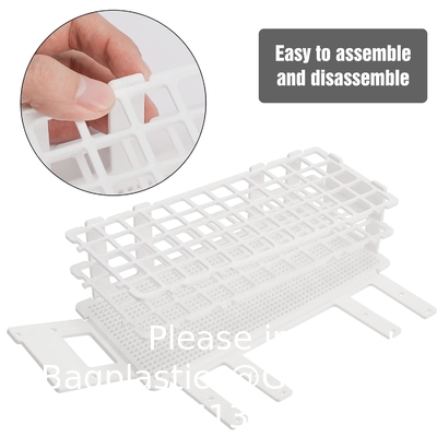 Plastic proefbuizen met rek en dop, 16 x 100 mm met houder voor wetenschappelijke experimenten, Perlen vloeistof