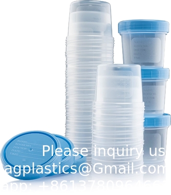 Voorraad Probeeltjesbekers met deksels-lekkestoorend deksel- hoge kwaliteit latexvrije polypropyleen plastic- niet-steriele- 25 4 oz