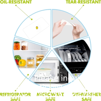 1000 Vrieslabels water-oliebestendige met perforatielijn voor containers potten Pantry Organizati