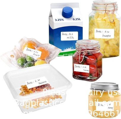 1000 Vrieslabels water-oliebestendige met perforatielijn voor containers potten Pantry Organizati