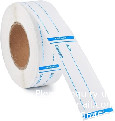 Afneembare voedselopslag zelfklevende sticker 1 x 3 inch koelkast vriezer opslag classificatie labels