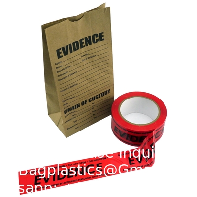 Crime Scene Rood Bewijsdoos Afdichtband Bewijsdoos Afdichtband Verpakt In Een Bewijszak
