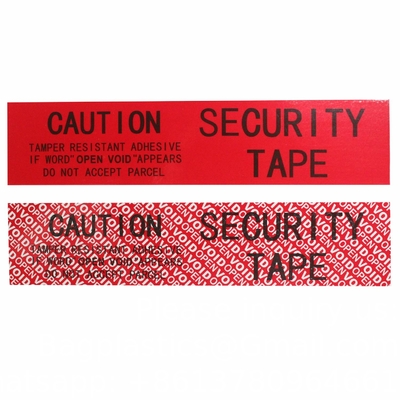 Verpakkingsband tegen manipulatie (2 inch x 55 meter x 2 mil, ultradikke ¢Void ¢ film, rood)