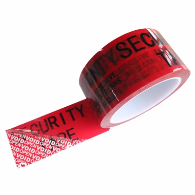 Verpakkingsband tegen manipulatie (2 inch x 55 meter x 2 mil, ultradikke ¢Void ¢ film, rood)