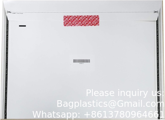 Overdracht Tamper Proof Security Guarantee Void Stickers/Labels/Seals (Rood, 1 X 3,35 inch, serienummers)