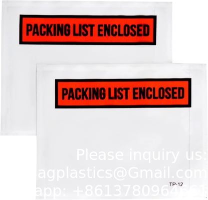 Product 7.5&quot; x 5.5&quot; helder kleefmiddel Verpakkingslijst / Verzendetiket Enveloppen (200 verpakkingen)