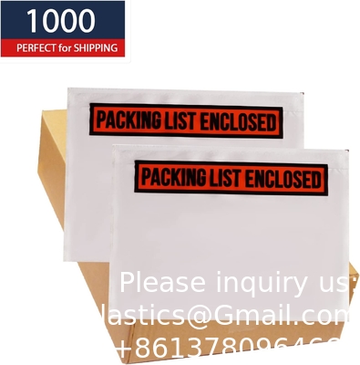 Product 7.5&quot; x 5.5&quot; helder kleefmiddel Verpakkingslijst / Verzendetiket Enveloppen (200 verpakkingen)