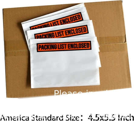 Product 7.5&quot; x 5.5&quot; helder kleefmiddel Verpakkingslijst / Verzendetiket Enveloppen (200 verpakkingen)