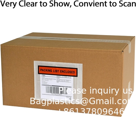 Product 7.5&quot; x 5.5&quot; helder kleefmiddel Verpakkingslijst / Verzendetiket Enveloppen (200 verpakkingen)