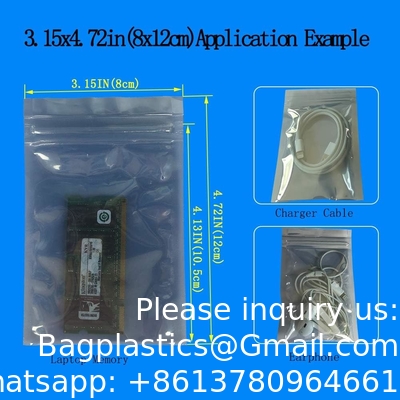 Anti-statische hervergrendelbare zakken, 5,9 x 7,9 inch Plastic Static Free Bag voor moederbord SSD HDD Computer Electronic