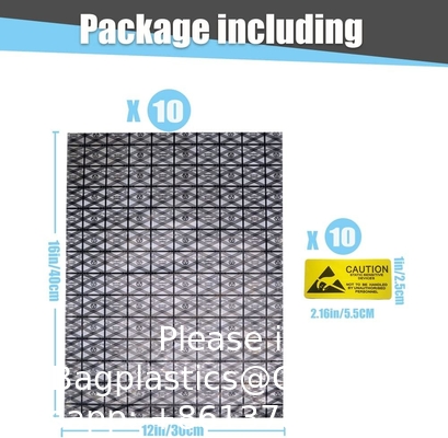 Open top antistatische zak, 10pcs 12X16in/30x40cm Grote ESD antistatische zakken voor moederbord videokaart LCD-scherm