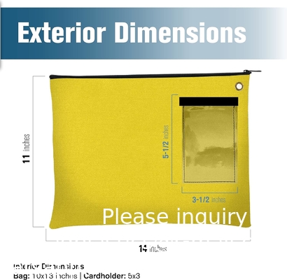Canvas Interoffice Mailer, 14 oz. 14W x 11H Transit Bag Grote Zipper Bag met Grommet Gebruik met hangslot