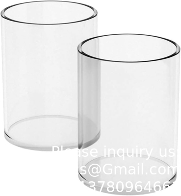 Acrylpenhouder 2 Pack,Clear Desktop Pencil Cup Stationery Organizer voor kantoor bureau accessoires -Rond