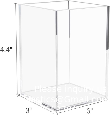 Acryl doos, C;Ear doos Pen Holder Medisch pakket,Clear Desktop Pencil Cup Stationery Organisator Voor kantoor bureau accessoire
